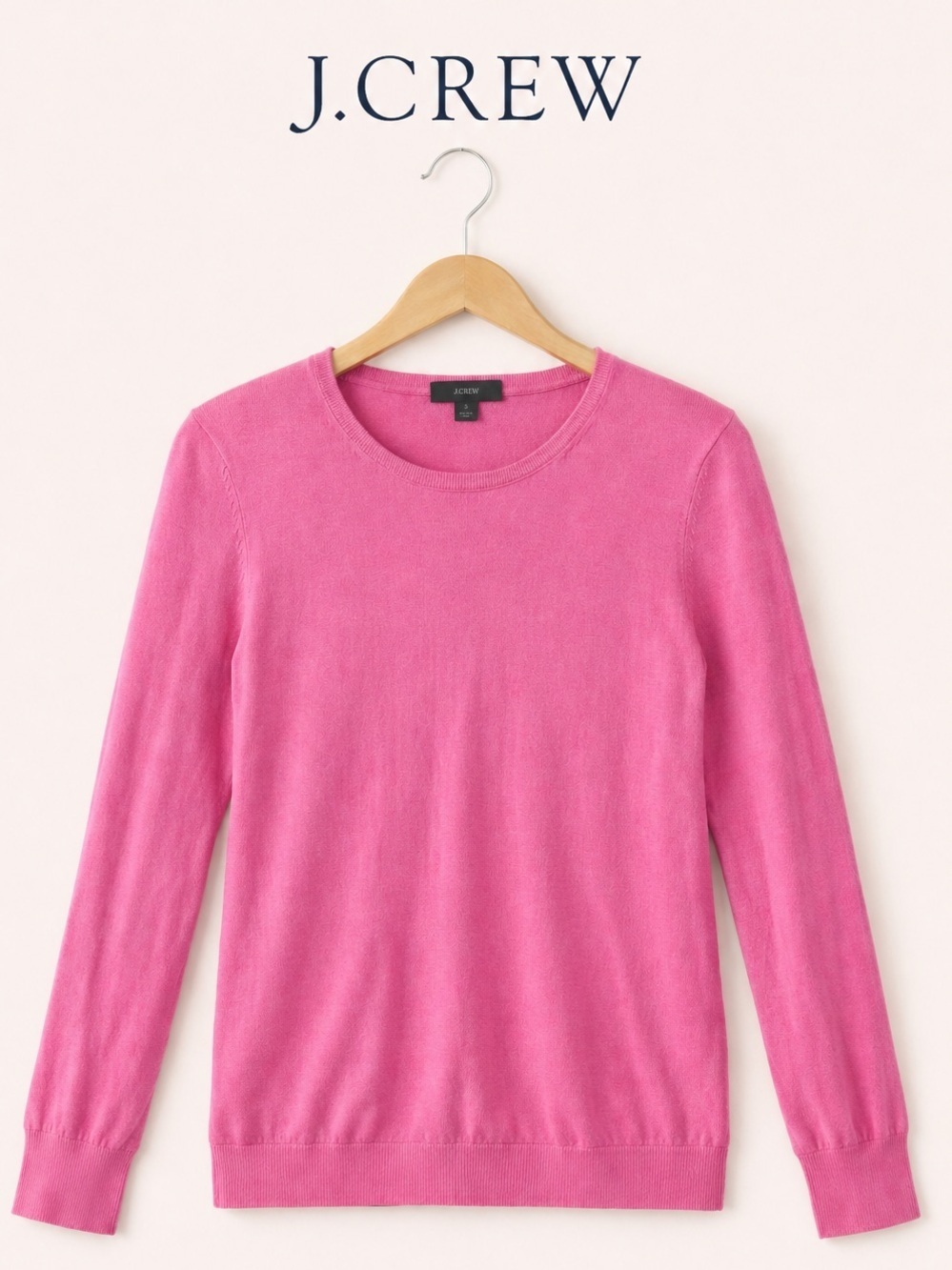 J. Crew Merino Wool Crewneck Sweater Pink Small